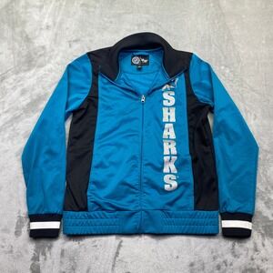G-III 4Her San Jose Sharks NHL Track Jacket Teal Black Womens Medium Full Zip